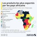 Infographie 2021 Les principales exportations de chaque pays en Afrique